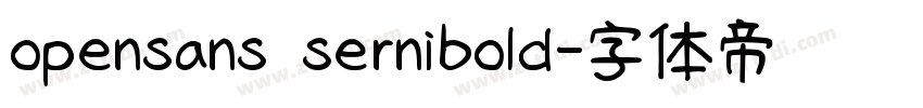 opensans sernibold字体转换